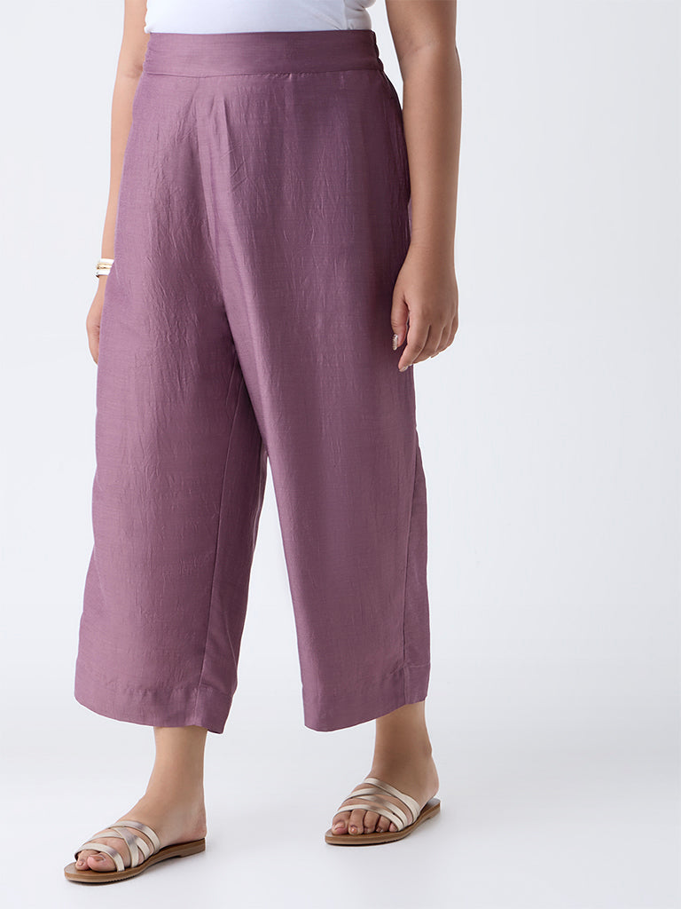 Diza Mauve Solid Pants