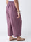 Diza Mauve Solid Pants