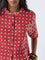 Bombay Paisley Red Geometric Design Cotton Top