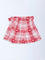 HOP Baby Red Checkered High-Rise Cotton Skort