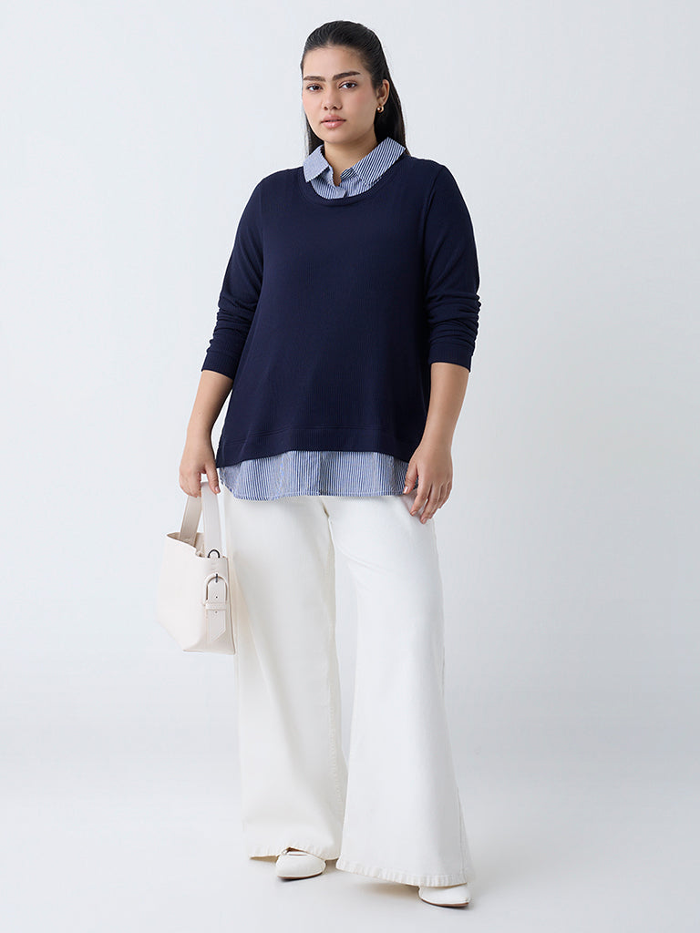 Gia Navy Striped T-Shirt