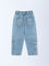 HOP Kids Boy Blue Faded Mid-Rise Jeans