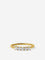 Emerald Cut Half Eternity Gold Plated Lab Diamond Ring