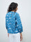Bombay Paisley Blue Foliage Printed Cotton Top