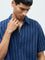 ETA Indigo Striped Printed Relaxed-Fit Cotton-Blend Shirt