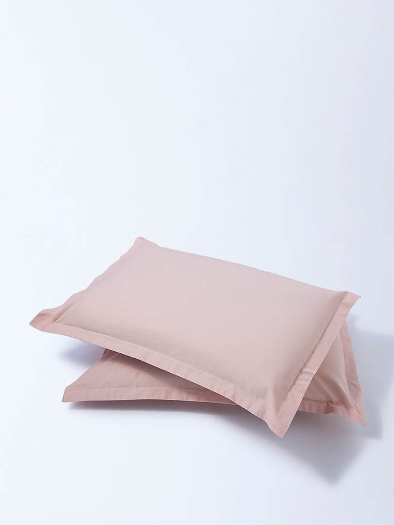 Westside Home Pink Solid Pillowcases (Set of 2)