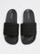 SOLEPLAY Black Knit-Textured Pool Slides