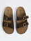 SOLEPLAY Brown Metallic Buckle-Detailed Sandals