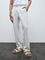 ETA White Striped Relaxed-Fit Mid-Rise Cotton Chinos