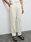 ETA Off-White Textured Relaxed-Fit Mid-Rise Cotton Chinos