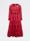 Bombay Paisley Red Checkered Cotton Tiered Dress with Jacket