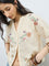 Bombay Paisley Cream Floral Embroidered Cotton Top