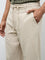 ETA Light Beige Relaxed-Fit Mid-Rise Cotton-Blend Chinos
