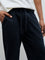 ETA Navy Relaxed-Fit Mid-Rise Cotton-Blend Chinos