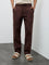 ETA Dark Brown Textured Relaxed-Fit Mid-Rise Cotton Chinos