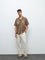 ETA Off-White Striped Relaxed-Fit Mid-Rise Cotton Chinos