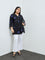 Diza Black Printed A-Line Tunic