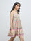 Bombay Paisley Multicolour Foliage Pattern Cotton A-Line Dress