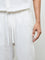 ETA White Textured Relaxed-Fit Mid-Rise Cotton Chinos