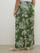 Diza Green Floral Pattern Palazzos
