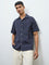 ETA Navy Striped Relaxed-Fit Shirt