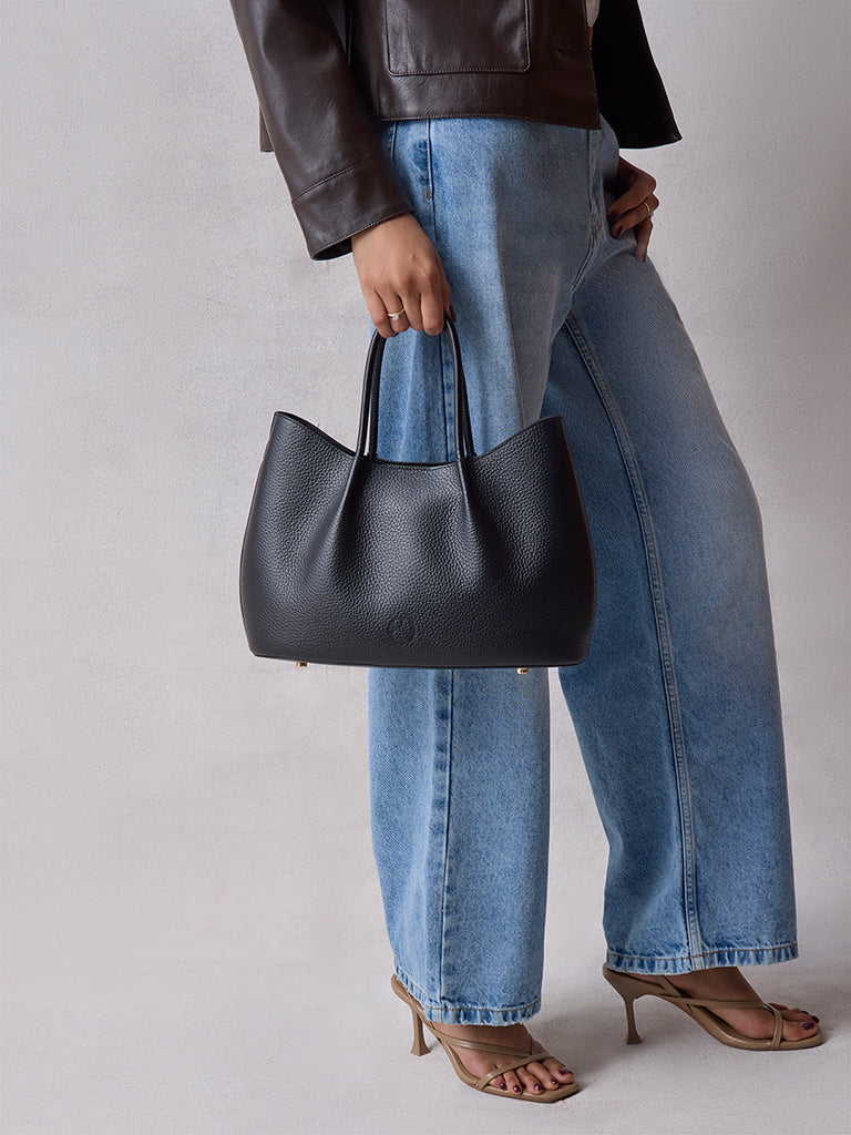 Belle Grain Leather Mini Tote