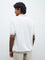 Ascot Off-White Relaxed-Fit Cotton Quarter-Zip Polo T-Shirt