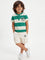HOP Kids Boys Green Colour Block Cotton T-Shirt