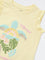 HOP Kids Girls Yellow Embroidered Cotton Top