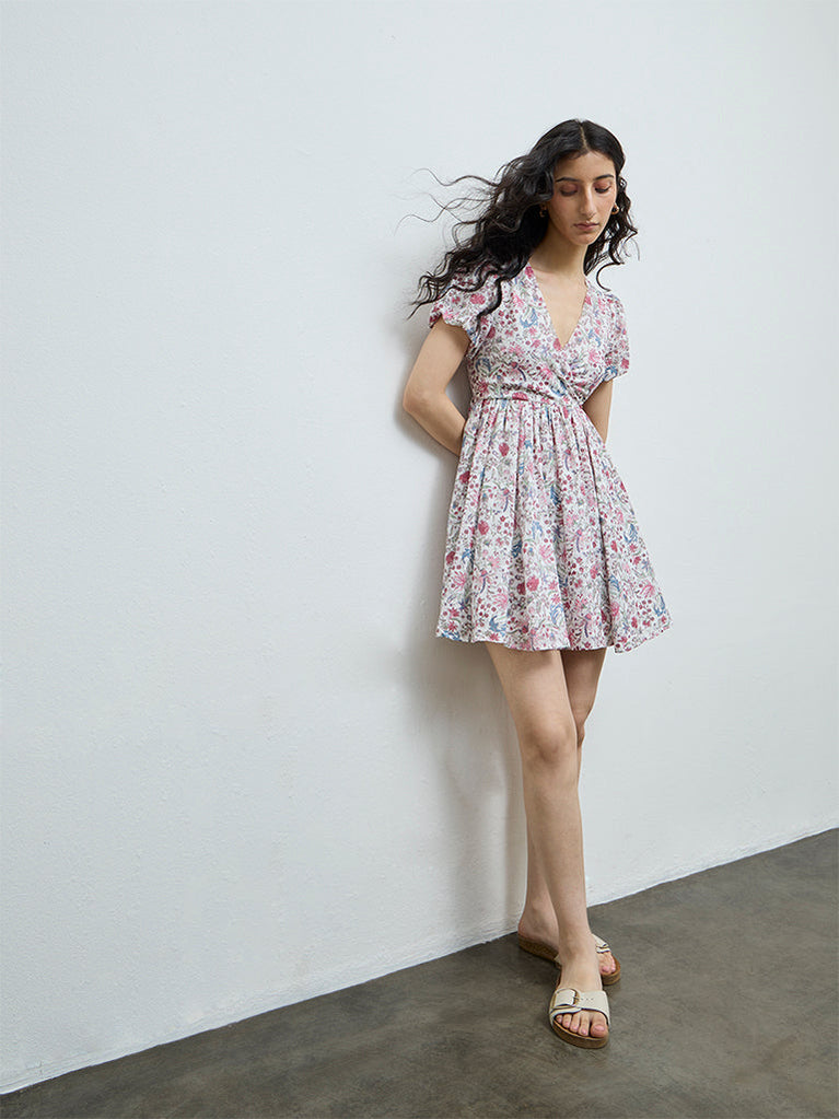 bombay paisley pink dress Buy Bombay Paisley Pink Nature-Inspired Cotton A-Line Dress from Westside