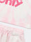 HOP Kids Girls Pink Embellished Cotton-Blend Top and Shorts Set