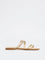 LUNA BLU Ivory Buckle-Detailed Sandals
