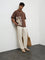 ETA Striped Off-White Relaxed-Fit Mid-Rise Chinos
