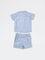 HOP Baby Boys Dusty Blue Cotton Shirt and Shorts Set