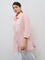 Diza Pink Botanical Embroidered Cotton Tunic