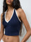Nuon Navy Ribbed Top