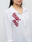 Gia White Floral Design Shirt