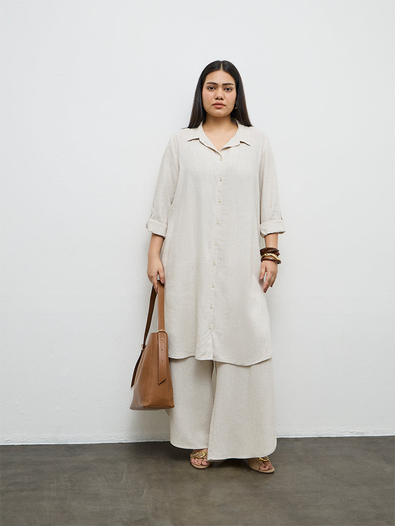 Diza Beige A-Line Kurta