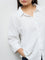 Gia White Solid Cotton Shirt