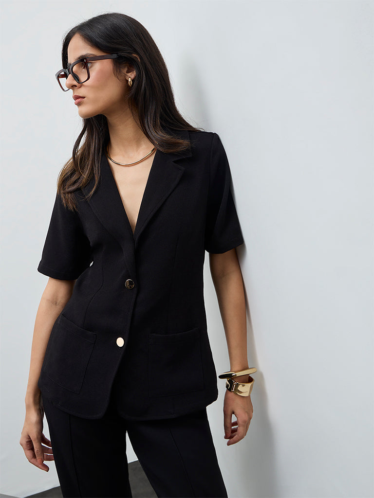 Wardrobe Black Solid Jacket