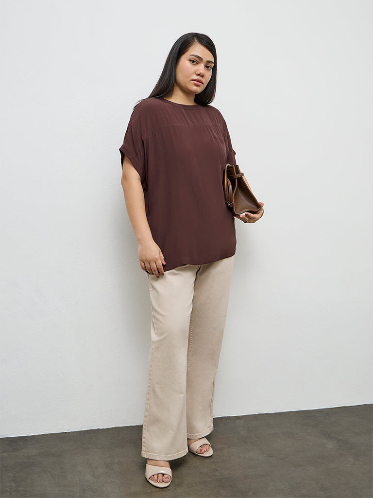 Gia Dark Brown Solid Top