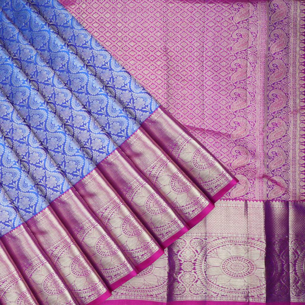 Peacock blue Kanjivaram Silk Saree – ArtwarebyRuHH