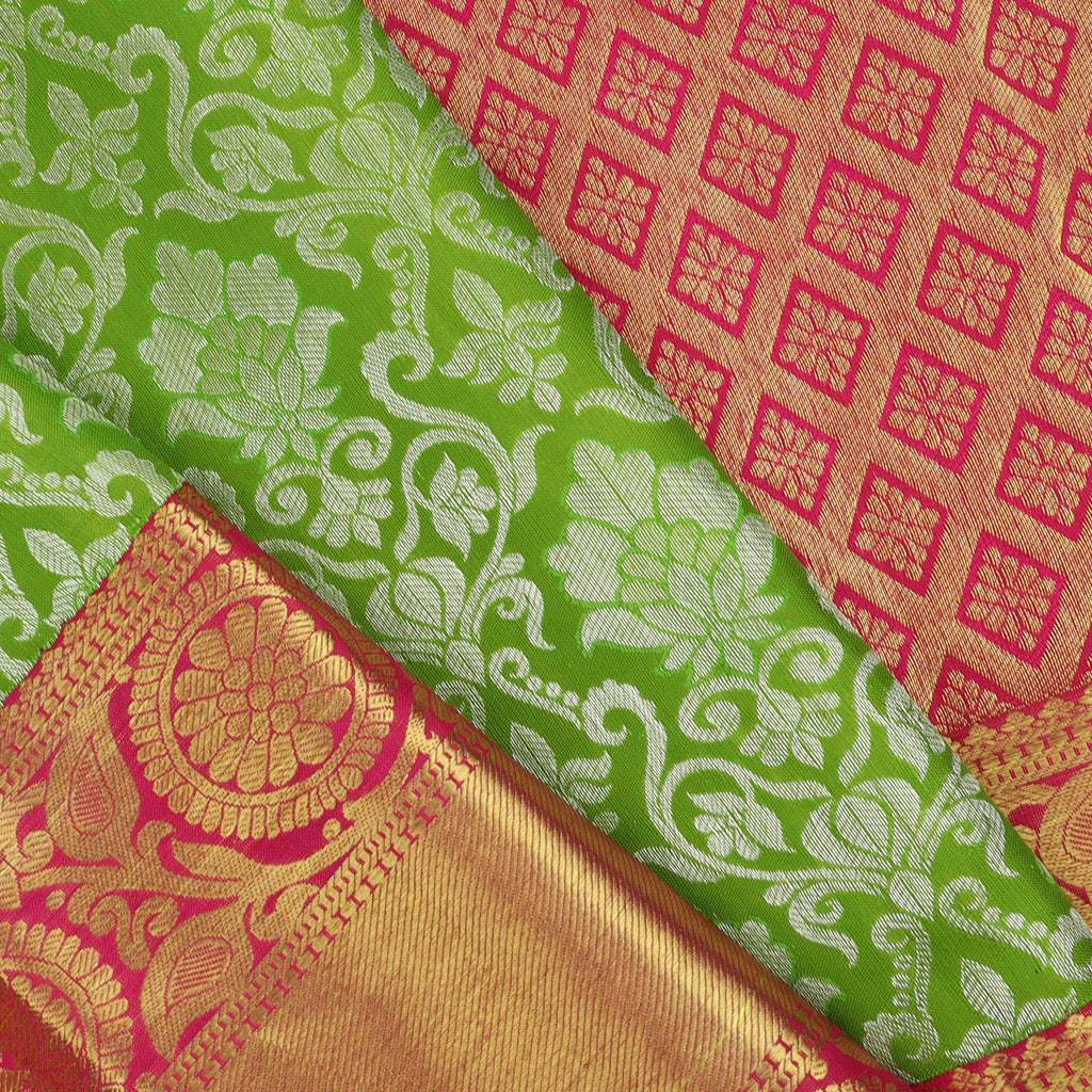 Green Colour Pure Kuppadam Silk Sarees