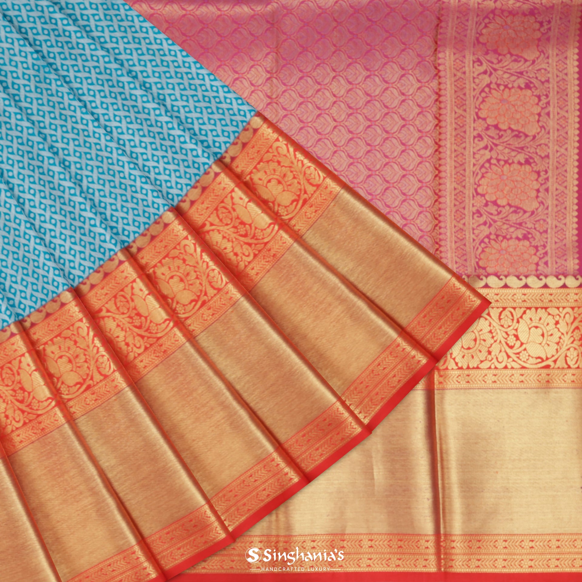 Buy Teal Sarees for Women by WILORI Online | Ajio.com