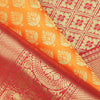 Vibrant Orange Kanjivaram Silk Saree With Floral Buttis