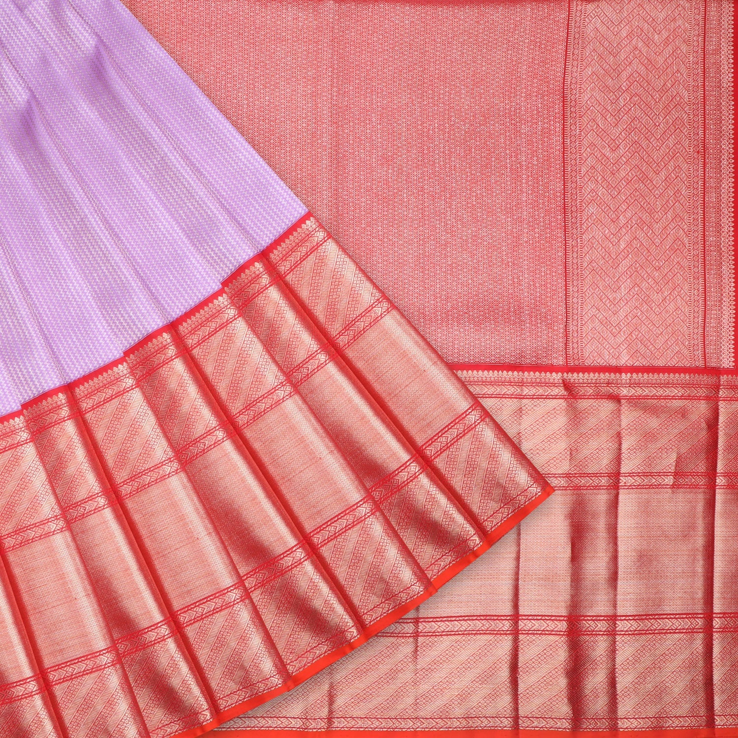 Mellifluous 1-Minute Ready To Wear Purple Kanjivaram Silk Saree