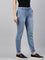 Women Solid Light Blue Denim Joggers