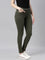 Women Solid Dark Olive Super Stretch Jeggings