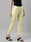 Women Bright Yellow Mid Rise Cotton Denim Stretch Pants