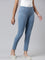 Girls Solid Light Blue Denim Jeggings